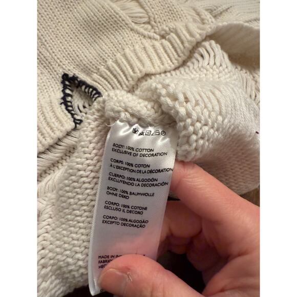 Cleobella Women's Cotton Sleeveless White Knit Casual Boho Blouse Size Small - Picture 4 of 8